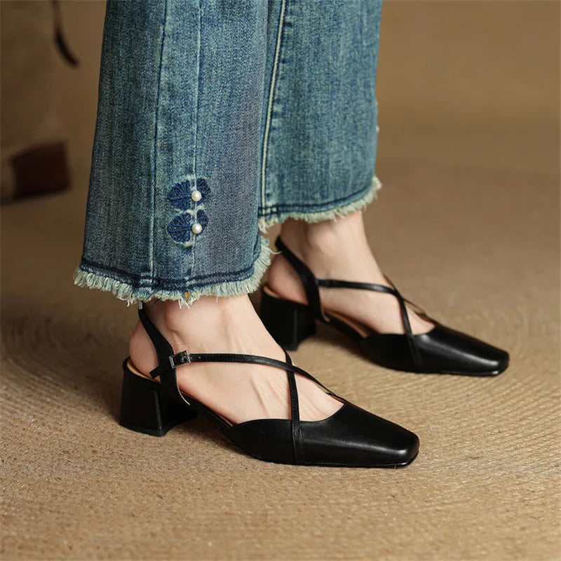 Élodianne – Leren Blockheel Pumps