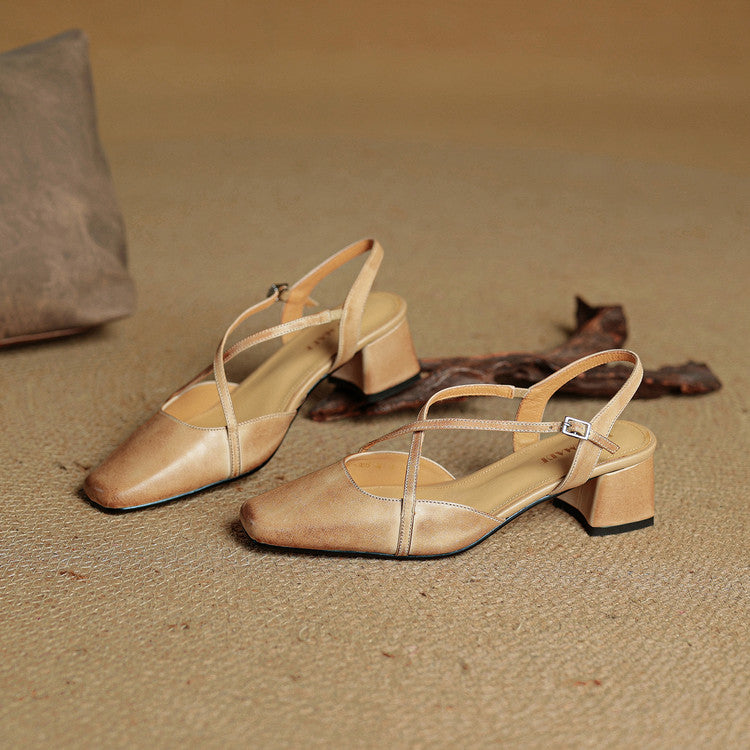 Élodianne – Leren Blockheel Pumps