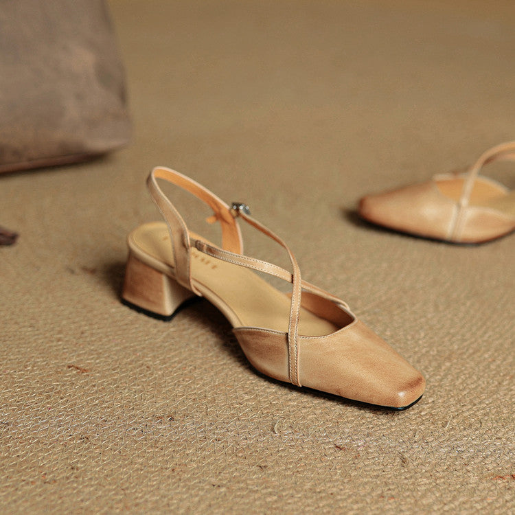 Élodianne – Leren Blockheel Pumps