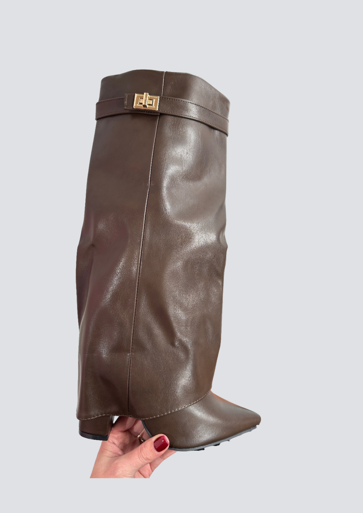 Celestine – Hoge PU-Leren Boots