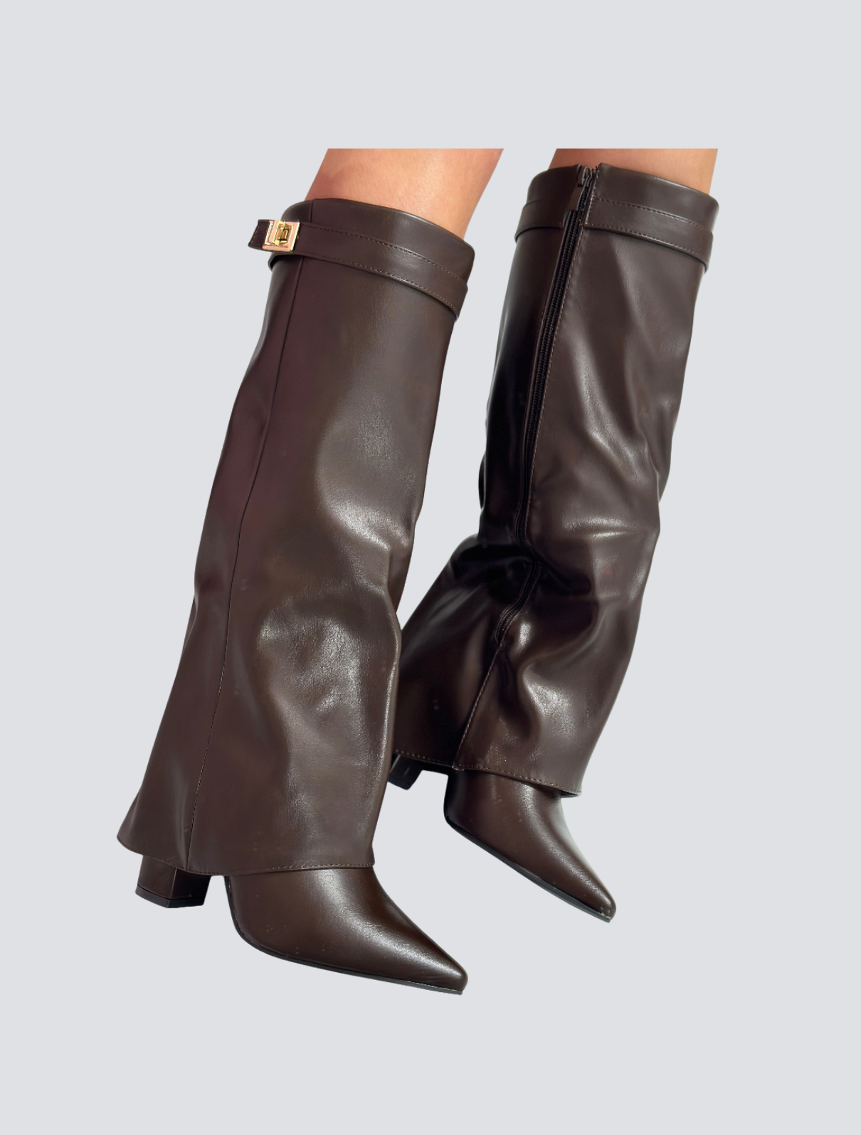 Celestine – Hoge PU-Leren Boots