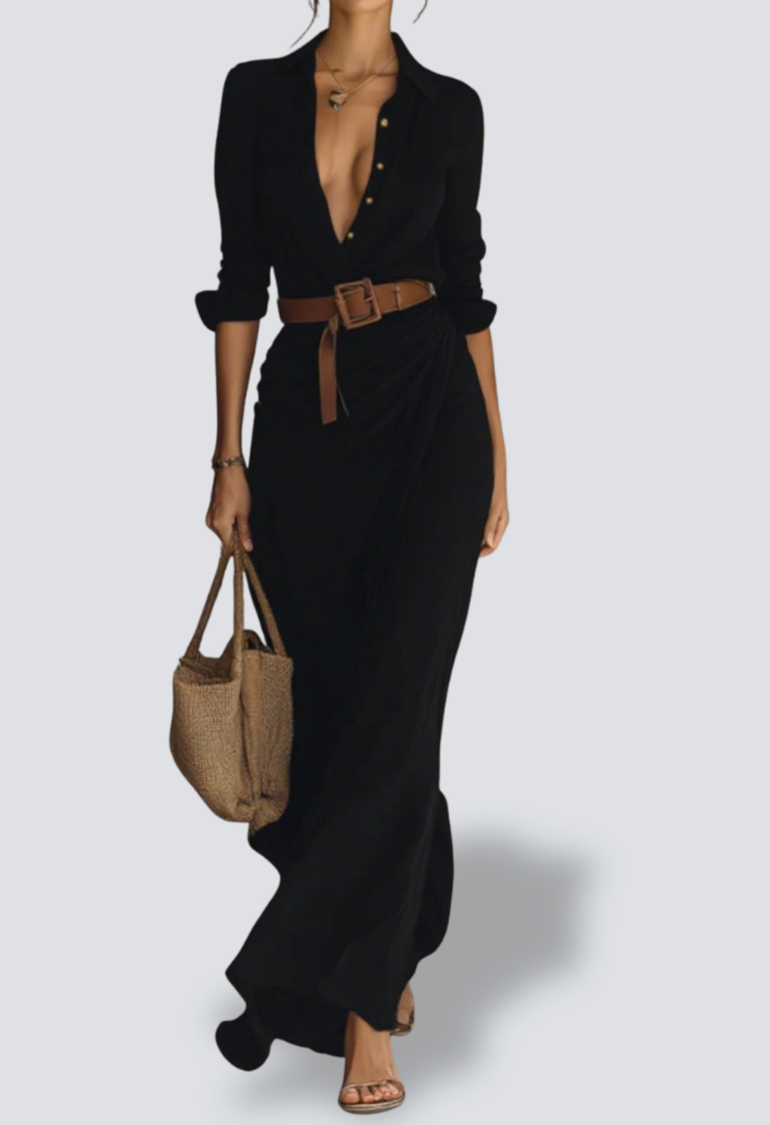 Isabella – Maxi-jurk met Taille-accent