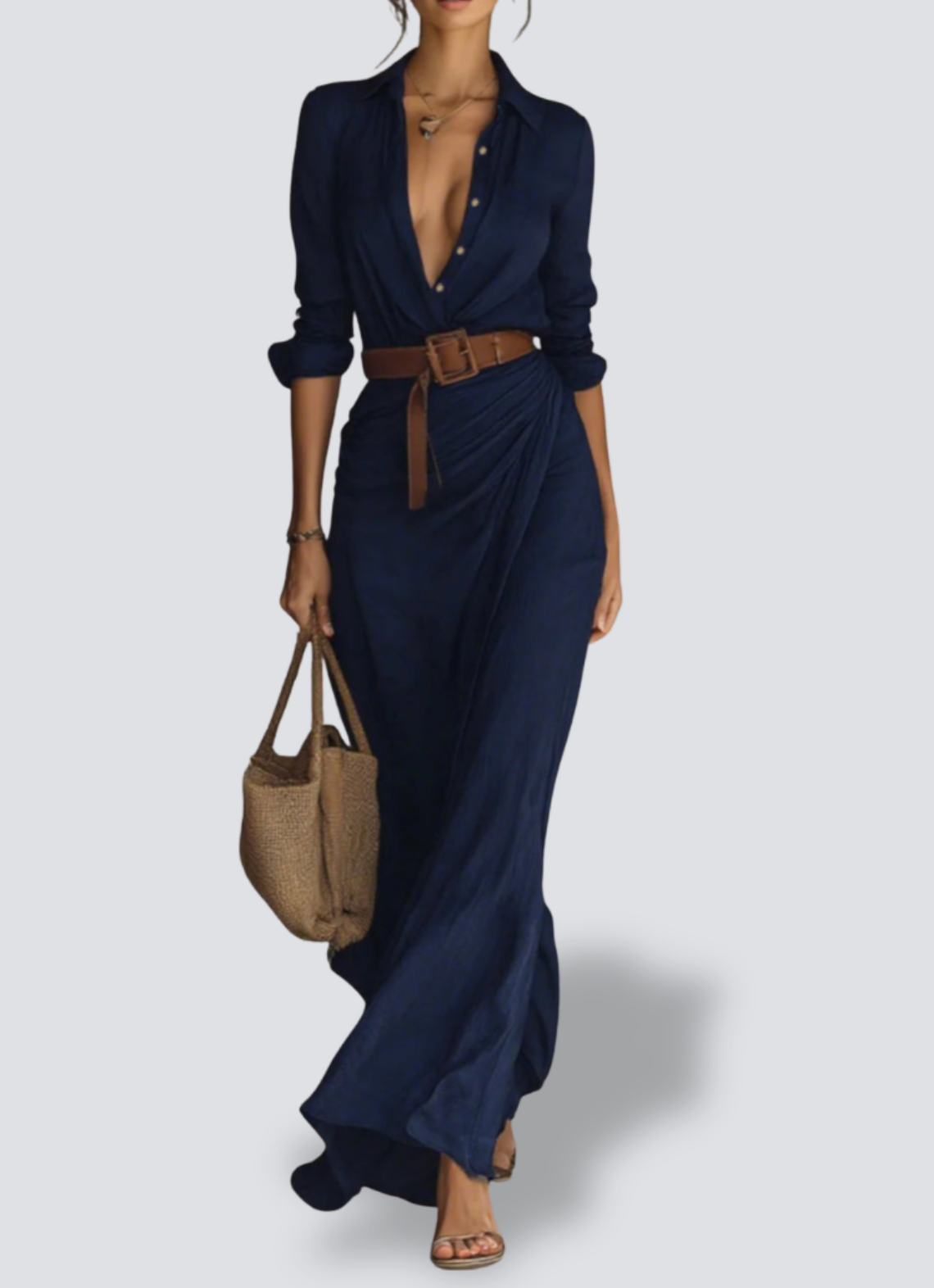 Isabella – Maxi-jurk met Taille-accent