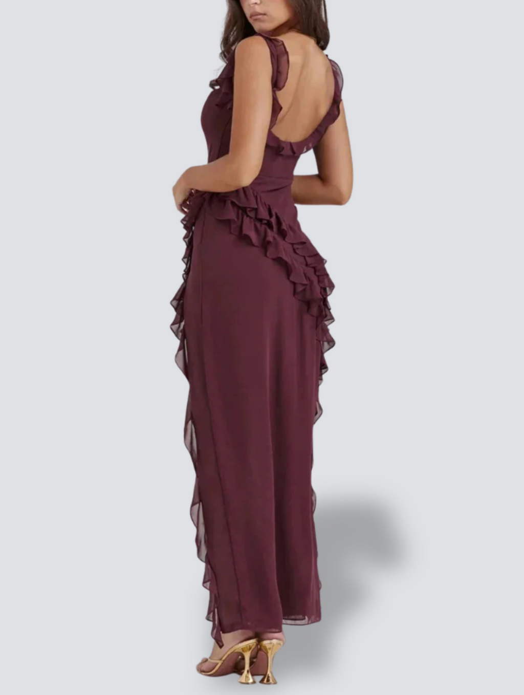 Leona - Elegante Maxi Jurk met Split