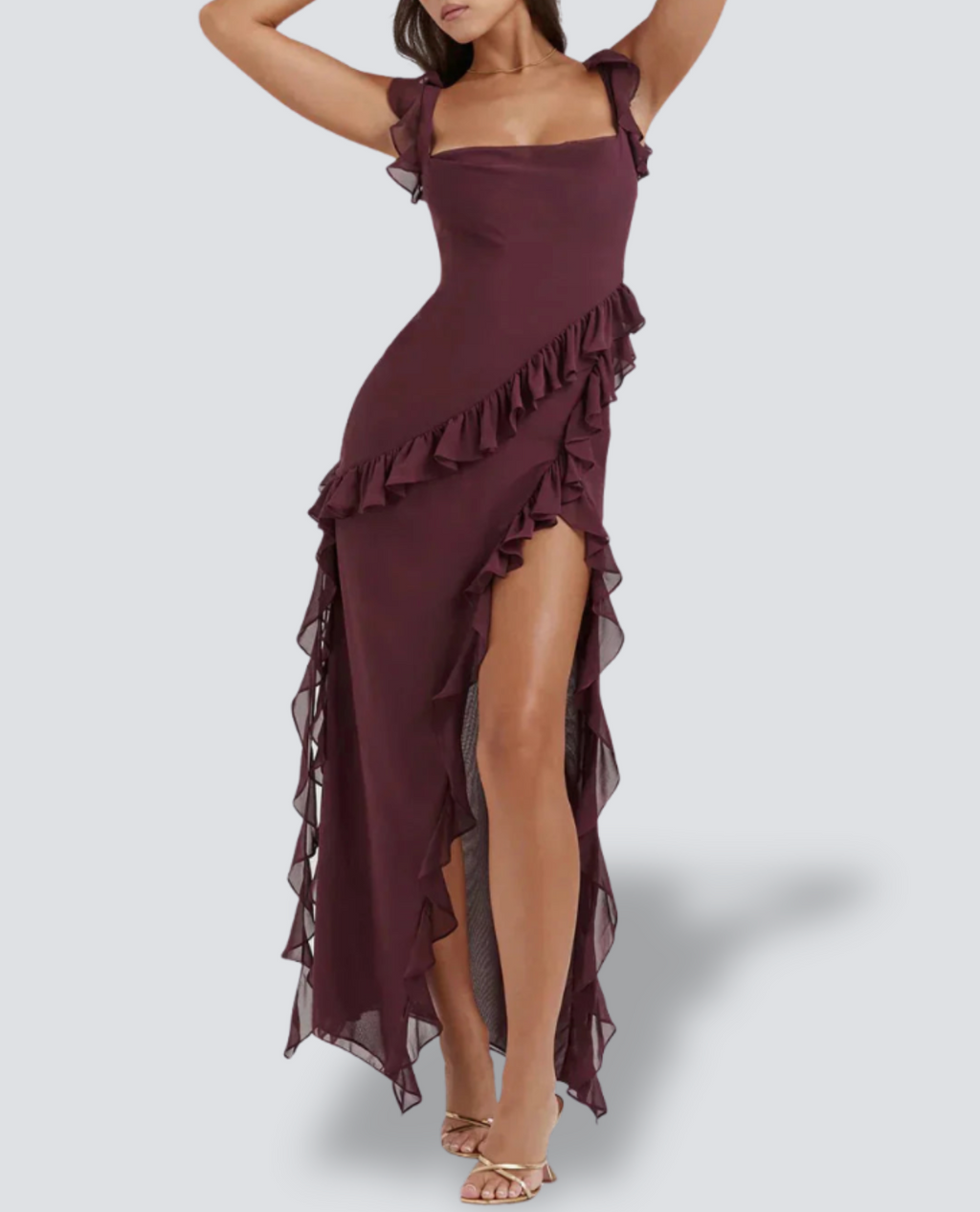 Leona - Elegante Maxi Jurk met Split