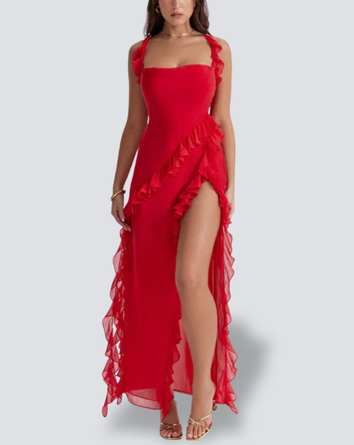 Leona - Elegante Maxi Jurk met Split