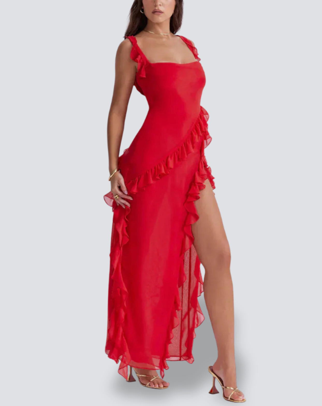 Leona - Elegante Maxi Jurk met Split