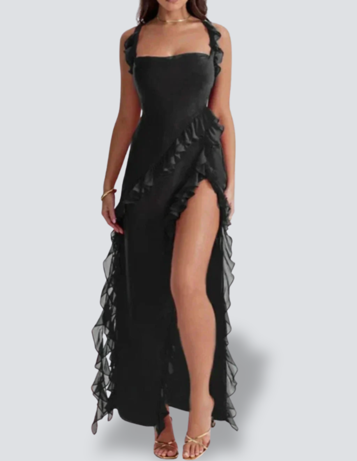 Leona - Elegante Maxi Jurk met Split