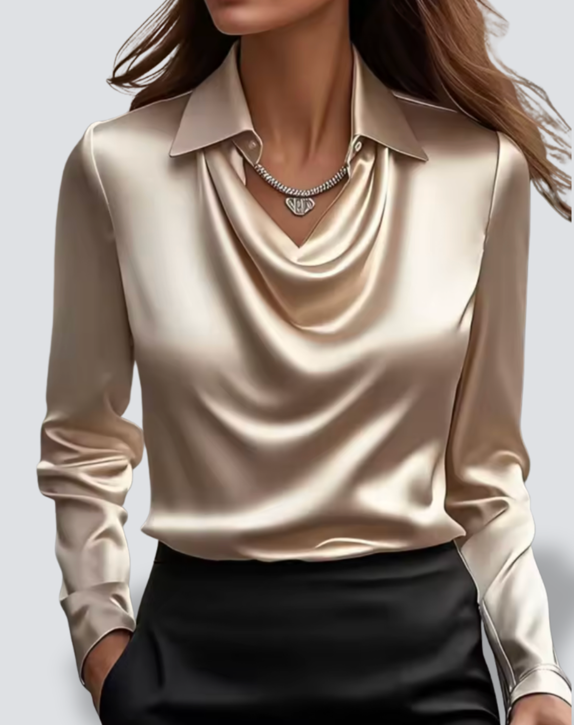 Aurelia - Satijnen blouse