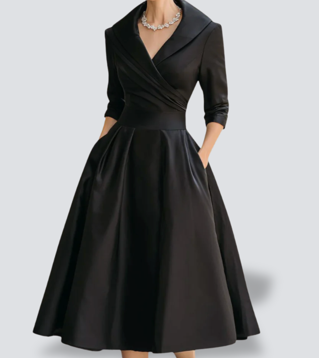 Amélie - Elegante A-Lijn Midi Jurk