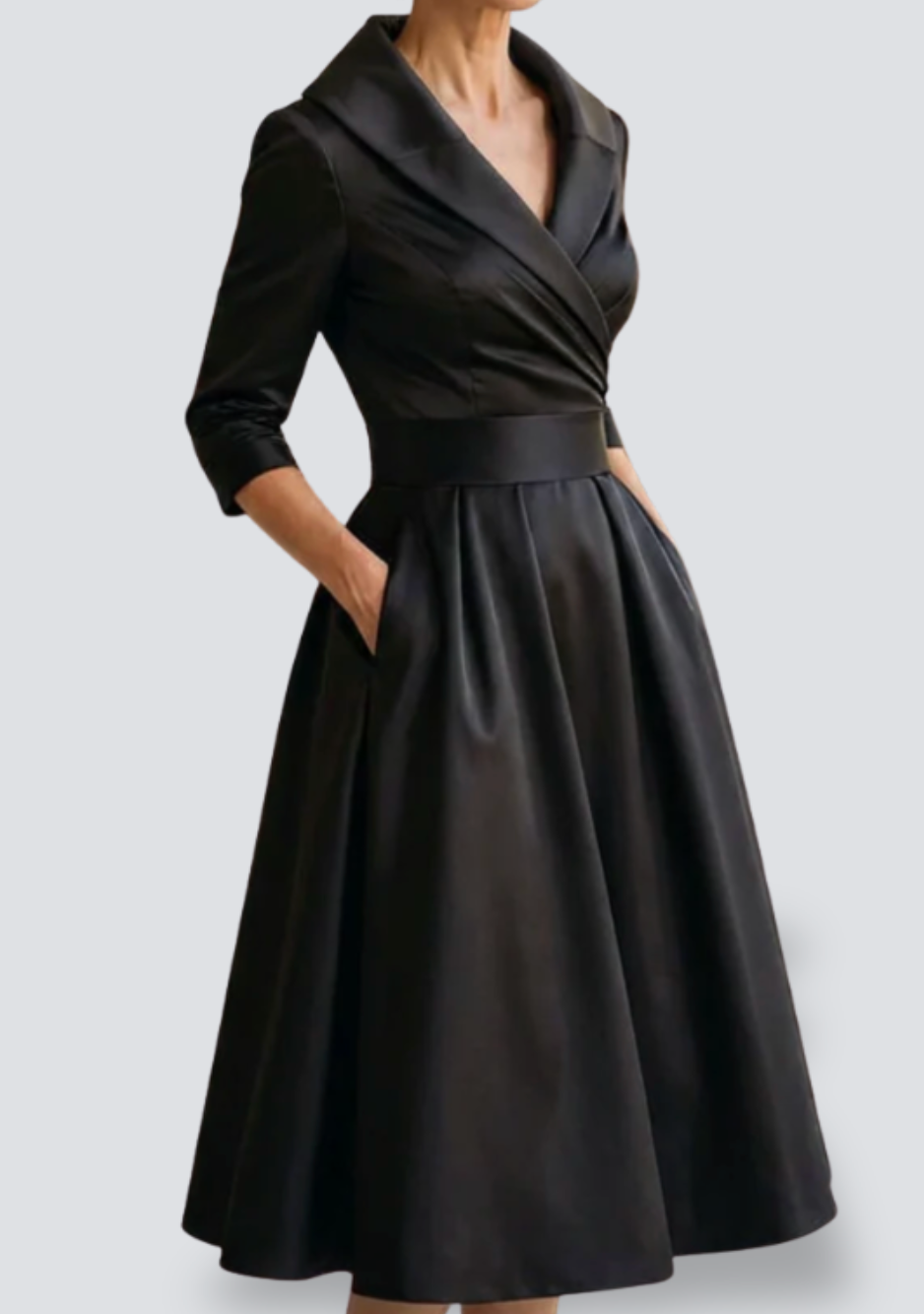 Amélie - Elegante A-Lijn Midi Jurk