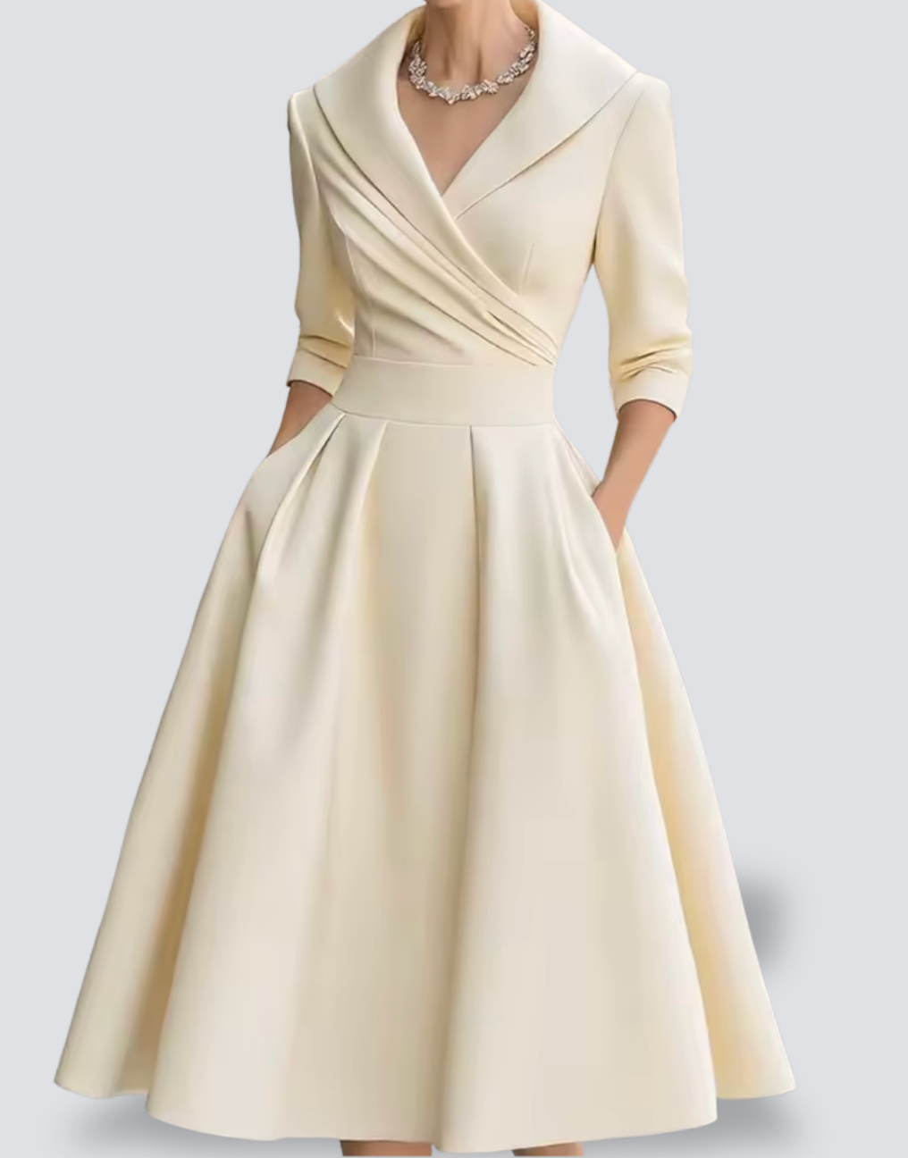 Amélie - Elegante A-Lijn Midi Jurk