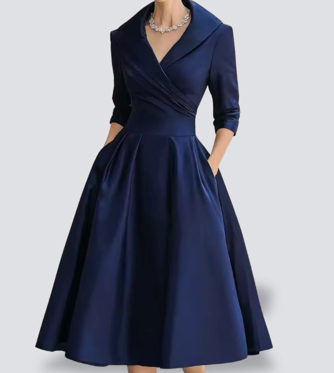 Amélie - Elegante A-Lijn Midi Jurk