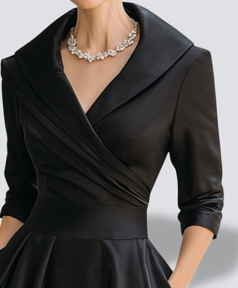 Amélie - Elegante A-Lijn Midi Jurk